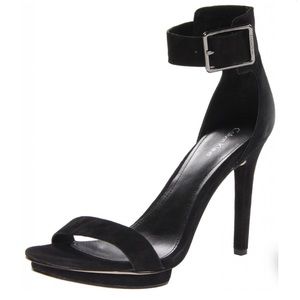 Calvin Klein Vivian Suede Platform Heels